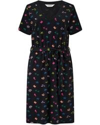 Sugarhill - Joelle V-Neck Jersey Mini Dress, Multi, Underwater - Lyst