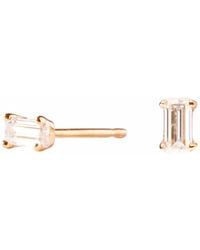 Lee Renee - Moissanite Baguette Earrings - Lyst