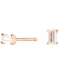 Lee Renee - Moissanite Baguette Earrings - Lyst