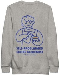 Anchor and Crew - Heather Gustatory Coffee Alchemist Cotton Blend Embroidered Sweatshirt - Lyst