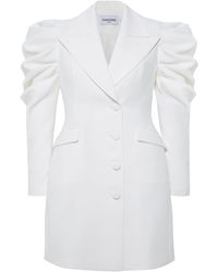Femponiq - Draped Sleeved Tailored Blazer Dress - Lyst
