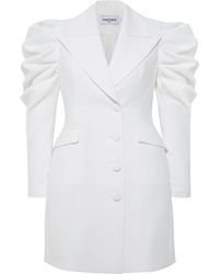Femponiq - Draped Sleeved Tailored Blazer Dress - Lyst