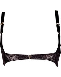 Something Wicked - Montana Leather Open Cup Harness Bra - Lyst