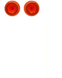 Gissa Bicalho - Acrylic Handmade Earring Short Round Stone - Lyst