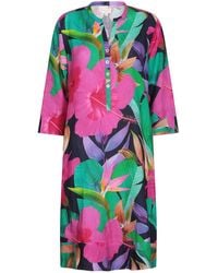 NoLoGo-chic - Fruit Flower Classic Tunic Dress Linen - Lyst