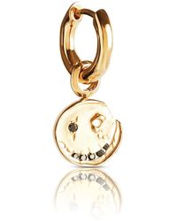 Kasun - Smile Hoop Earrings – April – Diamond – Plated - Lyst