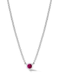Dower & Hall - Ruby Round Dewdrop Pendant - Lyst