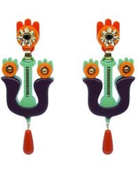 Gissa Bicalho - Handmade Acrylic Earring Flamboyant Living Coral - Lyst