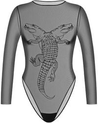 Zhilyova - Alligator Long Sleeve Bodysuit - Lyst