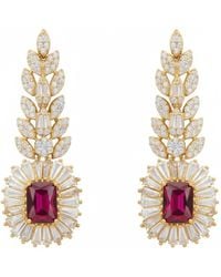 LÁTELITA London - Countess Gemstone Drop Earrings Ruby - Lyst