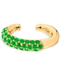 SALLY SKOUFIS - Cosmic Alchemy Ear Cuff With Made Emeralds Diamonds - Lyst