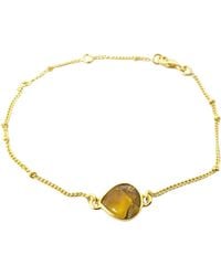 Harfi - Vermeil Plated Adjustable Citrine November Birthstone Bracelet - Lyst