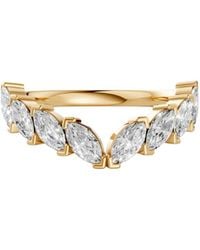 Aya Fine Jewelry - Marquise 1.08 Ctw Lab Diamond Curved Wedding Band - Lyst