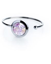 My Little Nature - Handmade Fluorite Crystal Cuff Bracelet – Stainless Steel Jewelry For Focus & Mental Clarity - Lyst