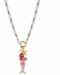 Ormiro - Seaside Treasure Fish & Shell Beaded Necklace - Lyst