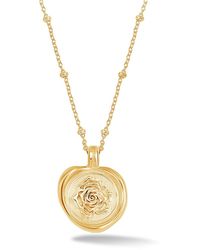Dower & Hall - Wild Rose Talisman Necklace In Vermeil - Lyst