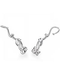 Gold & Honey - Abstract Swirl Ear Climbers - Lyst
