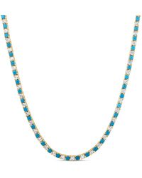 SHYMI - Alternating Color Tennis Necklace - Lyst