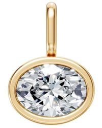 Öugie - The Oval Diamond Bezel Pendant - Lyst