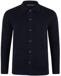 Paul James Knitwear - Extra Fine Merino Wool Fabrizio Work Shirt - Lyst