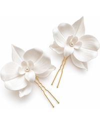 Yeva Sebastia - Orchid Bridal Hair Pin - Lyst