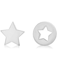 Posh Totty Designs - Sterling Silver Mismatch Star Stud Earrings - Lyst