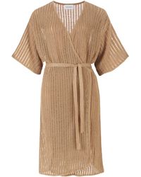 SALANIDA - Sole Wrap Dress Caramel - Lyst
