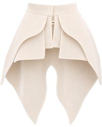 Julia Allert - Neutrals Sculpted Velvet Peplum Belt - Lyst