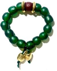 Persia Dona Jewelry - Emerald Vintage Glass Bracelet - Lyst