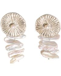 Raxada - Pearl Rain Earrings - Lyst