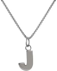 Edge Only - Letter Pendant "J" Initial Necklace Sterling - Lyst