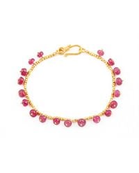 Opium Jewels - Ruby Drops Garland Bracelet - Lyst
