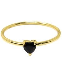 NASI SILVER - Yours Heart Ring- Onyx - Lyst