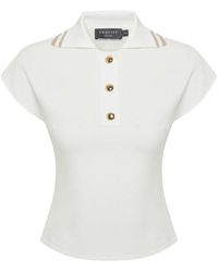 Exquise - Neutrals Regular Minimalist Crystal Pocket Juniper Tee - Lyst
