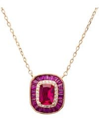 LÁTELITA London - Great Gatsby Ruby Pendant Necklace - Lyst