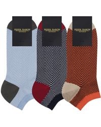 Peper Harow - Made in England - Lux Taylor Trainer Socks Bundle – Sky - Lyst