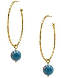 Jaredjamin - Neutrals Medium Hooptastic Jasper Drop Hoop Earrings - Lyst