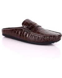 DAVID WEJ - Alfred Croc Half Slippers - Lyst