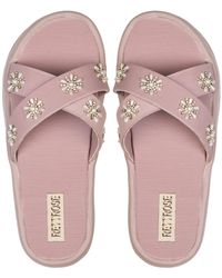 Rettrose - The Safira Luxury Cross Over Embellished Slides - Lyst