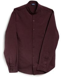 Duskitten - Oxblood Meridian Seersucker Shirt - Lyst