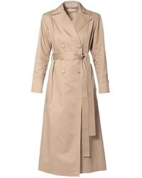 AGGI by HALEWSKI - Neutrals Logan Natural Midi Trench Coat - Lyst