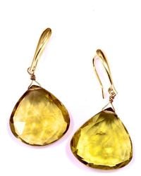 Mineralgems•Studio - Citrine Quartz Drop Earrings - Lyst