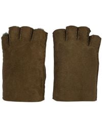 Owen Barry - Sheepskin Fingerless Ottoman Tan - Lyst