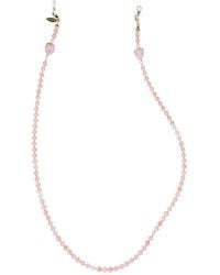 Farra - Bamboo Coral With Heart Eye Glasses Chain - Lyst