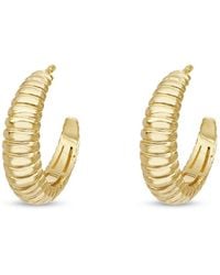 Clemence Wren - Graduating Ridge Hoop Earrings - Lyst