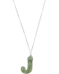 Bio-Trimmings - Initial Bio-Gem Necklace Emerald - Lyst