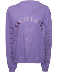 Miracles Manifester - Oversized Embroidered Sagittarius Sign Sweatshirt - Lyst