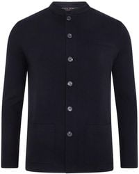 Paul James Knitwear - Extra Fine Merino Wool Alonzoo Knitted Nehru Jacket - Lyst