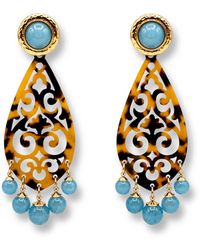 Michael Nash Jewelry - Amelia Tortoise Resin Cut Out Drop Earrings - Lyst