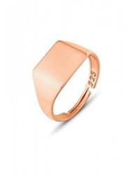 Spero London - Signature Rectangular Sterling Signet Ring - Lyst